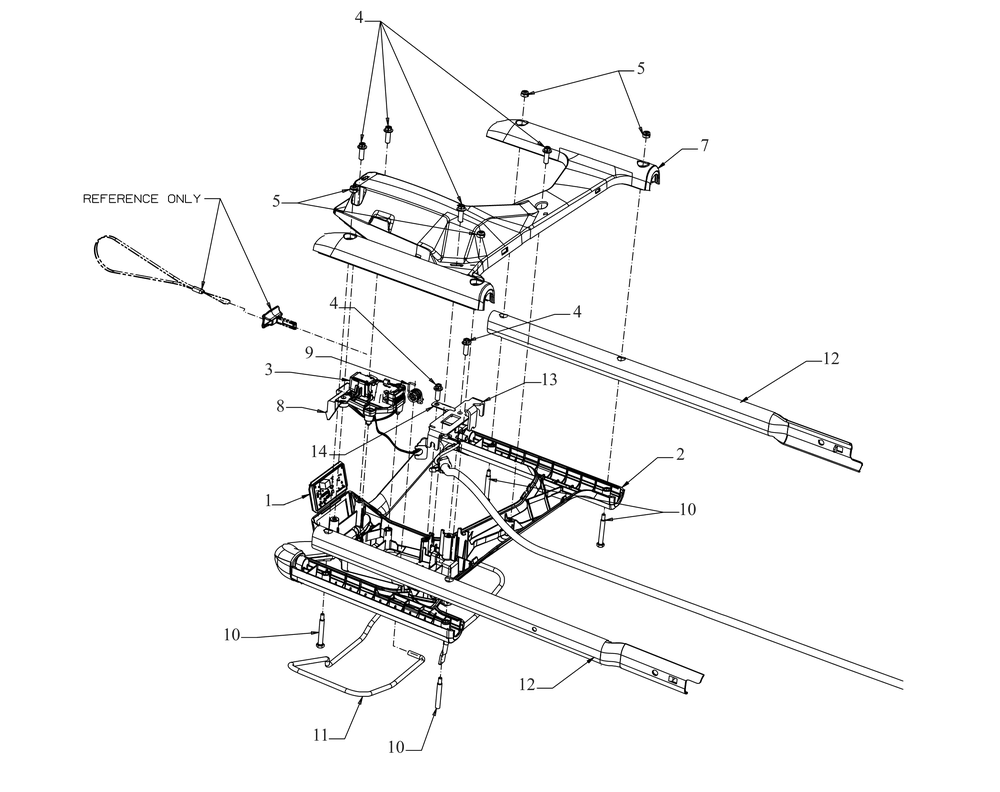 Panel Assembly Diagram and Parts List for SCP21E (18AEB9C5B10)(2021) Cub Cadet Lawn Mower